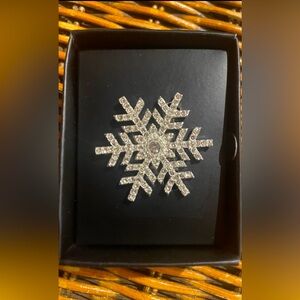 ⭐️3/$15⭐️Snowy Shimmer Pin. New in original box. The box has some discoloration